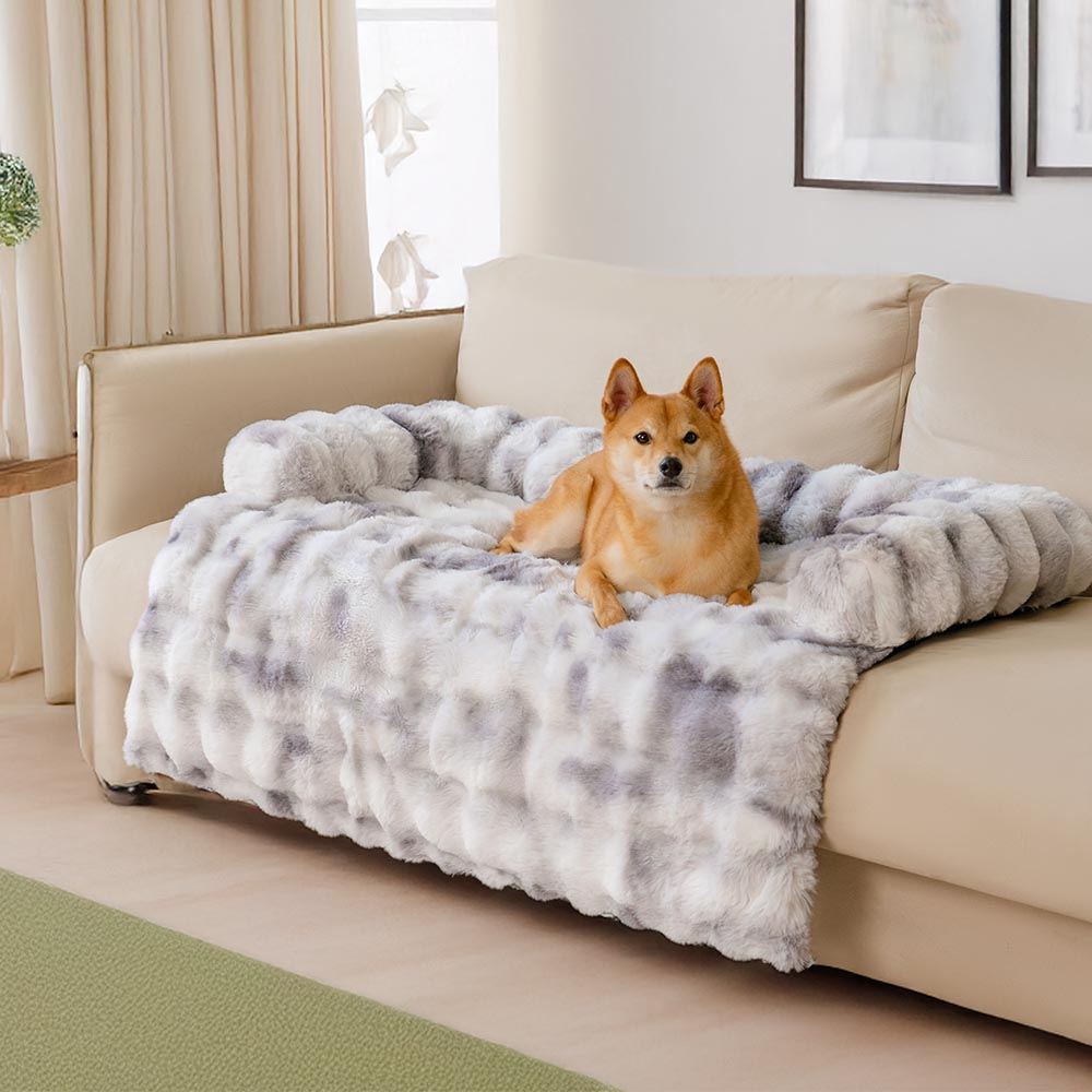 Fluffy Calming Dog Bed | Non-Slip Base | Machine Washable | 4 Sizes | Sofa Mat
