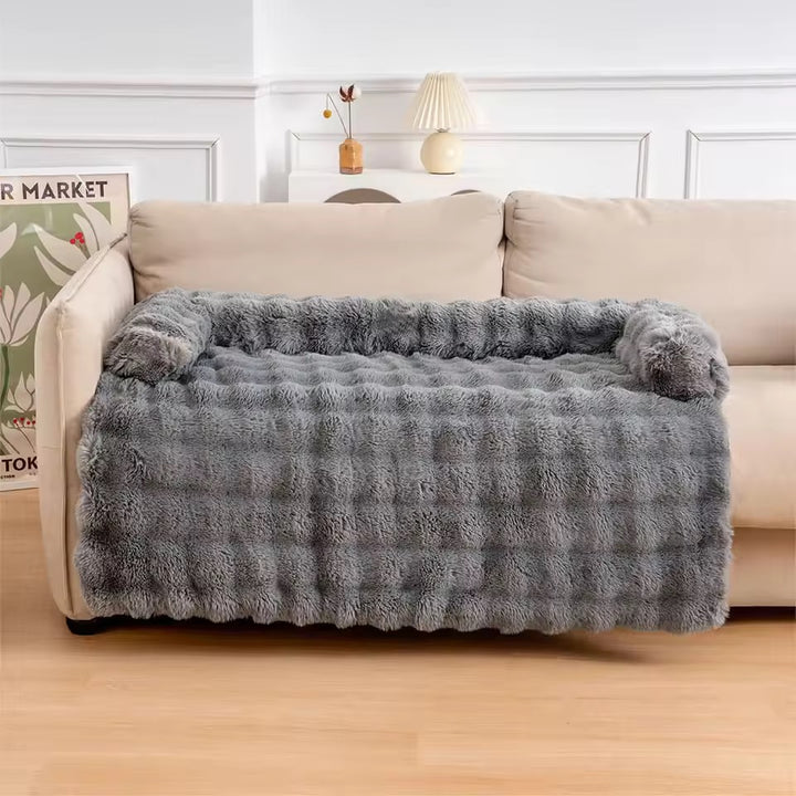 Fluffy Calming Dog Bed | Non-Slip Base | Machine Washable | 4 Sizes | Sofa Mat