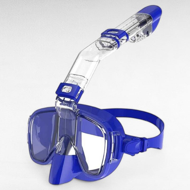 Foldable Snorkel Mask | Hinged Tube, Adjustable Strap