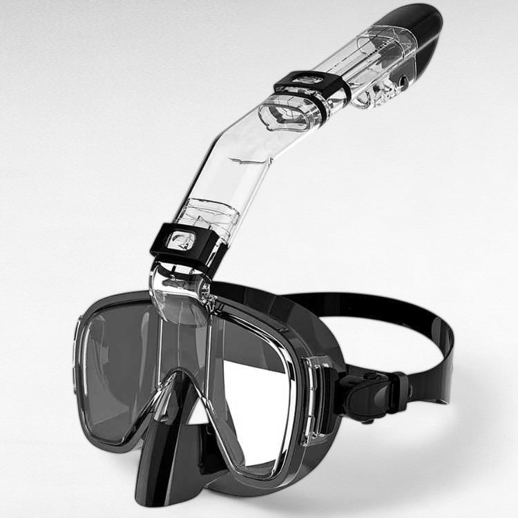 Foldable Snorkel Mask | Hinged Tube, Adjustable Strap