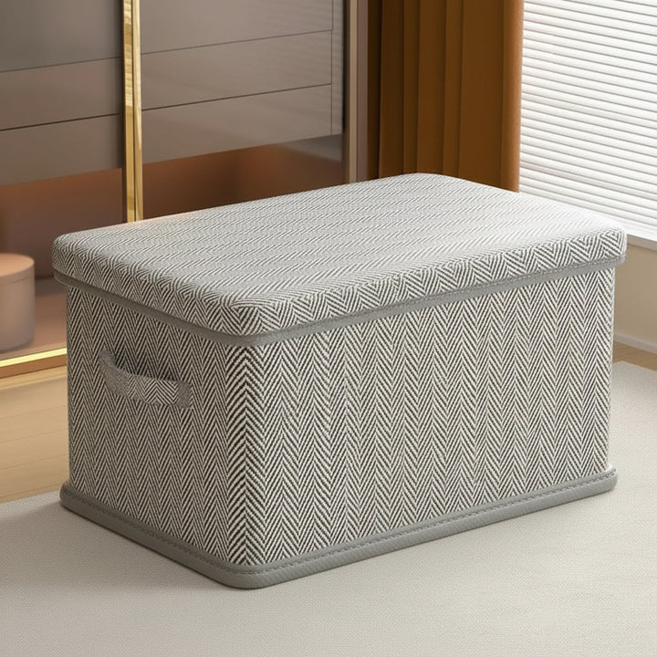 Foldable Storage Box | Lift-Off Lid, Bound Edge Trim