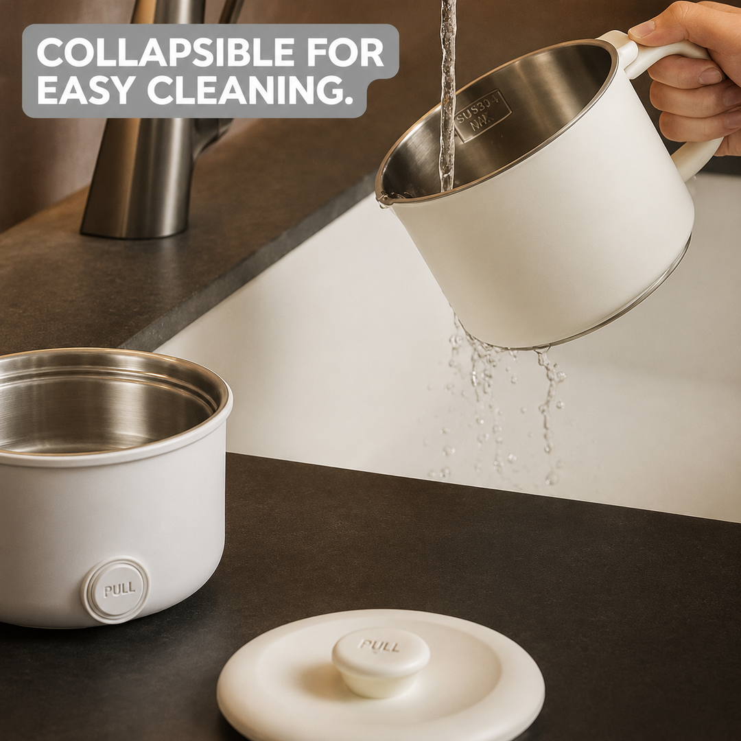 Foldable Travel Electric Kettle | Collapsible With A Lid