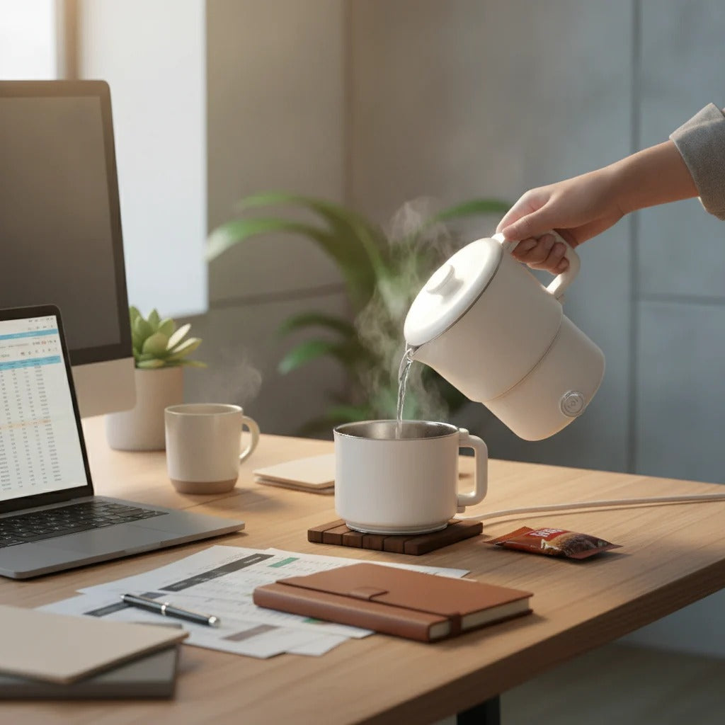 Foldable Travel Electric Kettle | Collapsible With A Lid