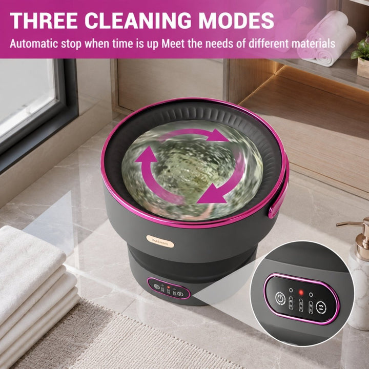 Foldable Washing Machine | 5 Wash Modes | 40dB Quiet Operation | Compact &amp; Portable