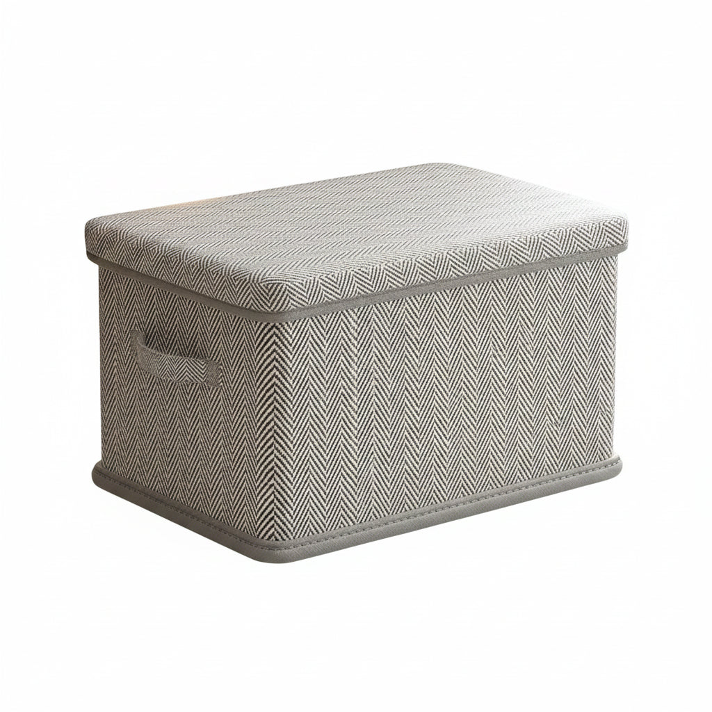 Foldable Storage Box with Lid Collapsible Indoor Organizer 0