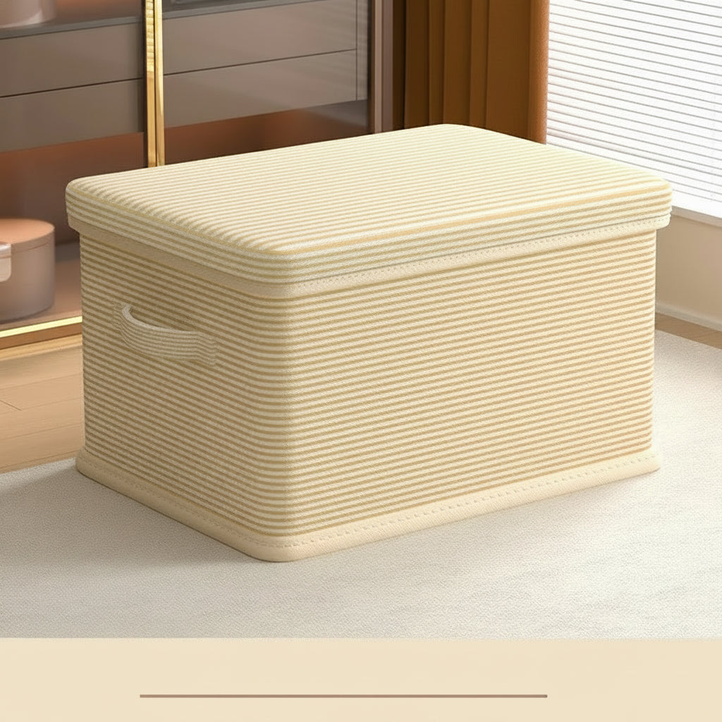Foldable Storage Box with Lid Collapsible Indoor Organizer 6