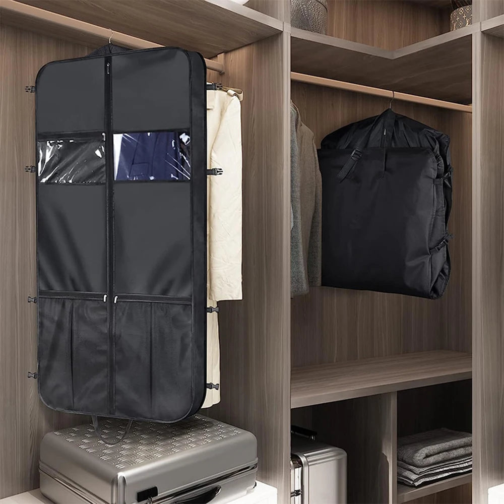 Foldable garment bag with multiple pockets for travel 2