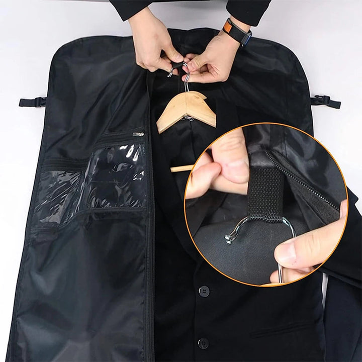 Foldable garment bag with multiple pockets for travel 3