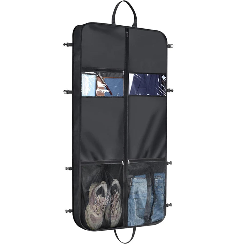 Foldable garment bag with multiple pockets for travel 5