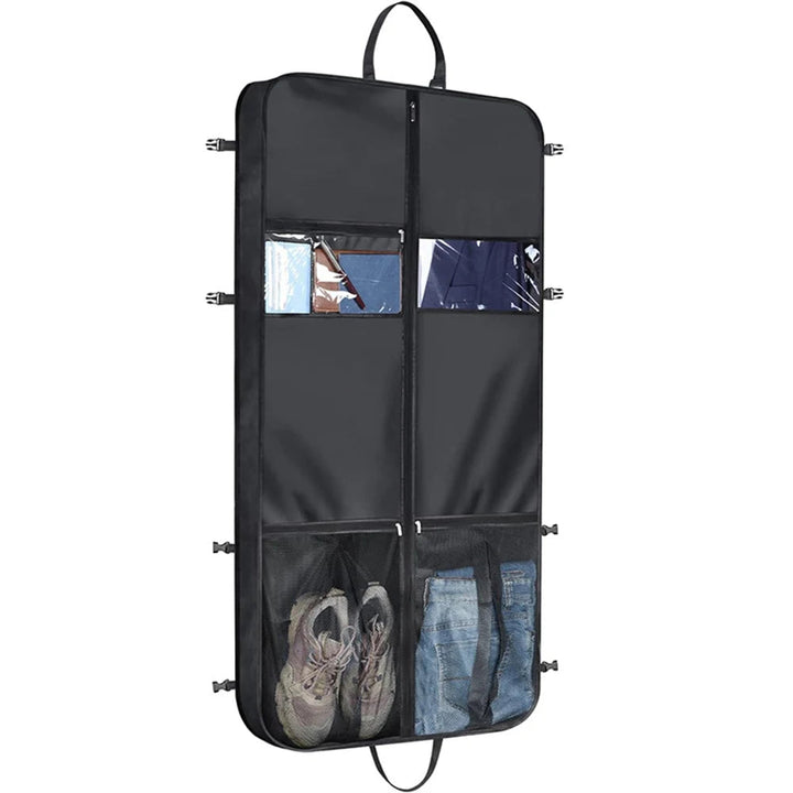 Foldable garment bag with multiple pockets for travel 5