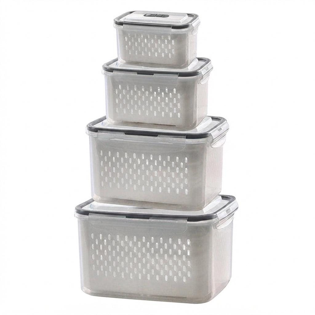 Food Storage Container | Lift-Out Drain Basket, Stacking