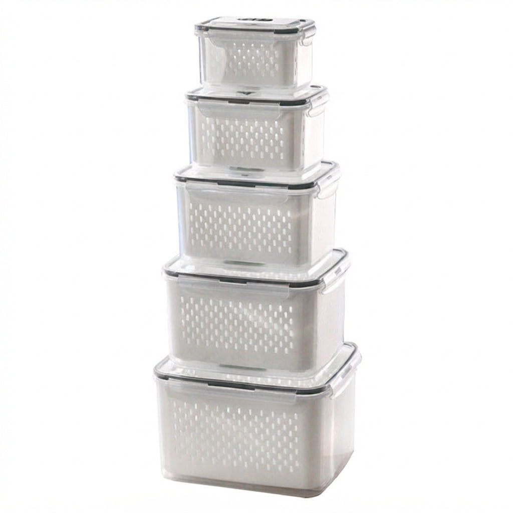 Food Storage Container | Lift-Out Drain Basket, Stacking