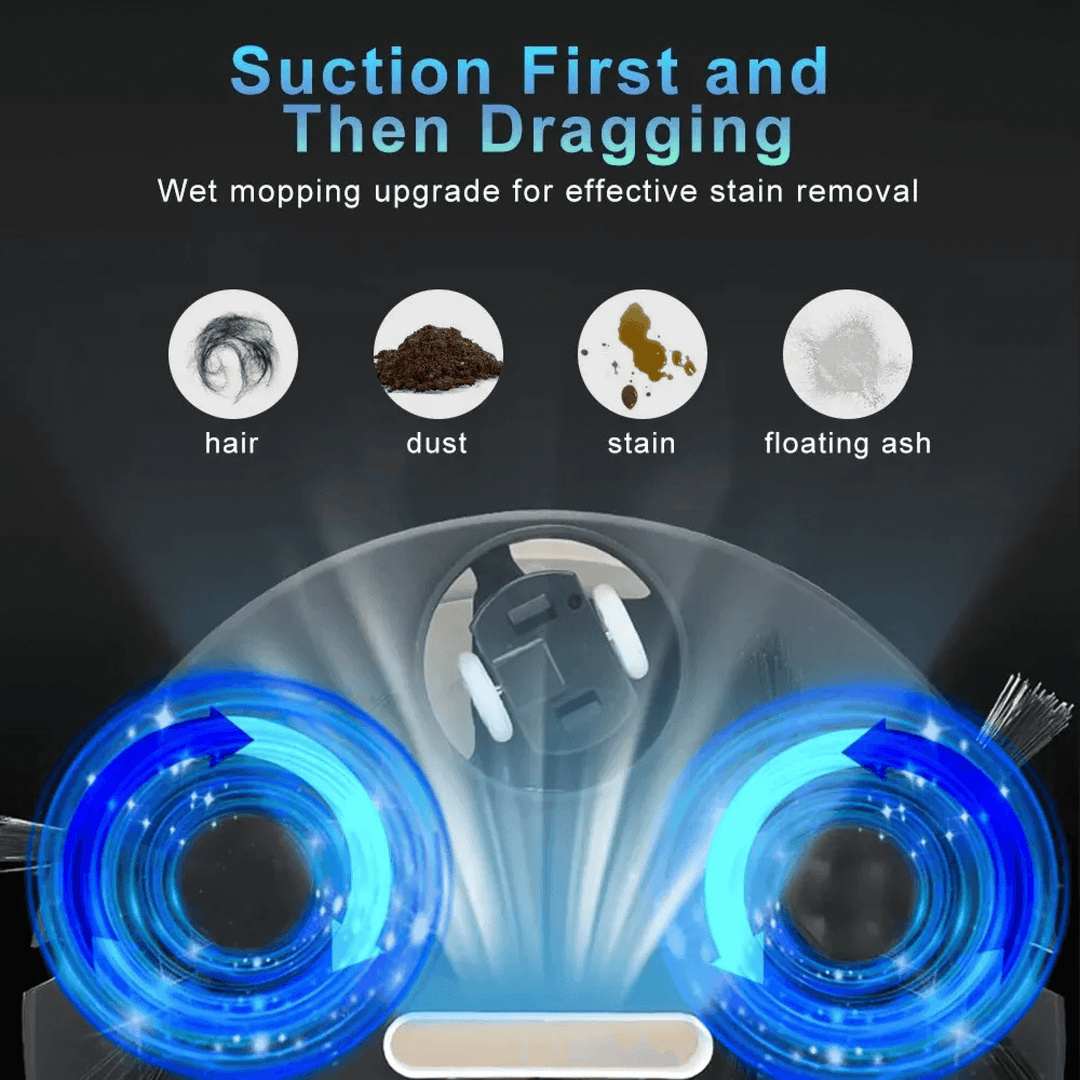 Robot Vacuum and Mop Cleaner | 3-in-1 Sweep, Vacuum, Mop | Sensor Navigation, Multi-Surface Cleaning, USB Rechargeable 7