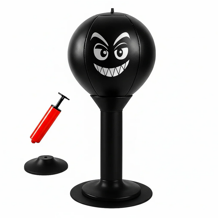 Freestanding Punch Ball | Suction Cup Base with Spring Rebound | No-Tools Setup for Stress Relief and Boxing Practice
