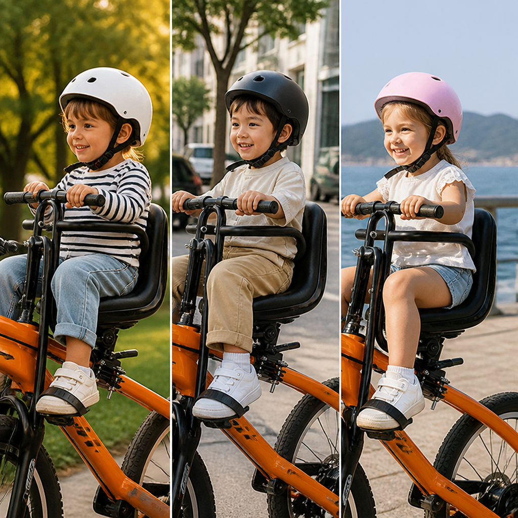 Front Child Bike Seat | Foldable Carbon Steel Mount