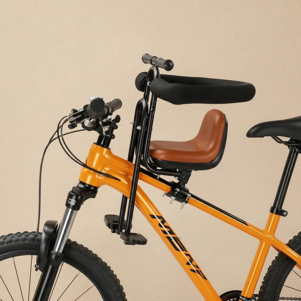 Front Child Bike Seat | Foldable Carbon Steel Mount