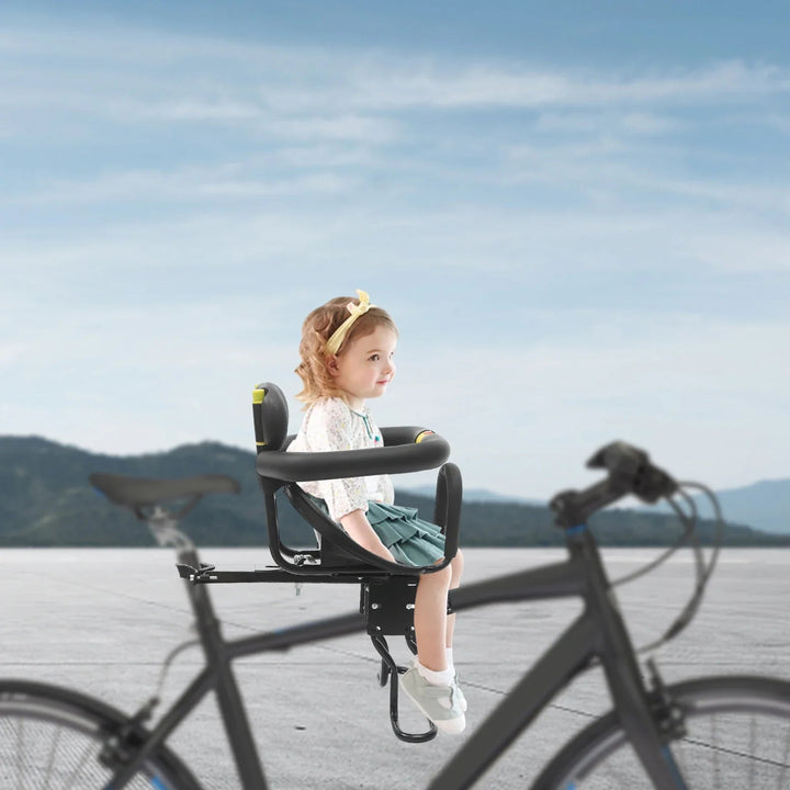 Front-Mounted Child Bike Seat | Ages 8 Months–6 Years | Up to 35kg / 77lbs | Adjustable | 2 Mounting Options