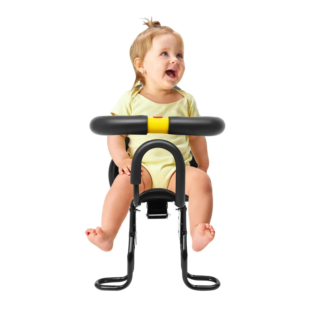 Front-Mounted Child Bike Seat | Ages 8 Months–6 Years | Up to 35kg / 77lbs | Adjustable | 2 Mounting Options