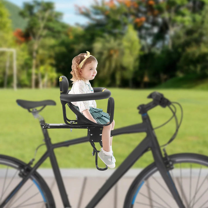 Front-Mounted Child Bike Seat | Ages 8 Months–6 Years | Up to 35kg / 77lbs | Adjustable | 2 Mounting Options