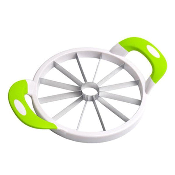 Fruit &amp; Vegetable Slicer Stainless Steel | 12-Slice One-Motion Blade | Cuts Through Melon &amp; Pineapple Skins Fast
