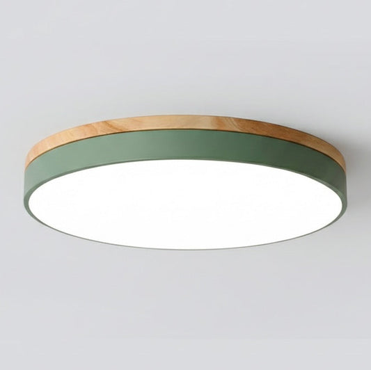 LED Ceiling Light | Natural Wood & Metal | 30cm, 40cm & 50cm | 3000K Warm White | Hardwired | 220V