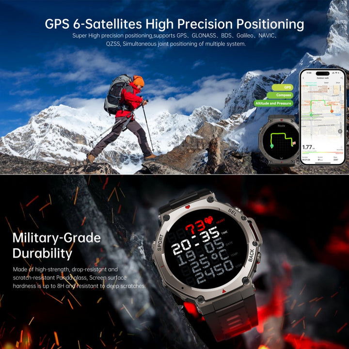 GPS Sport Watch | AMOLED Display | Multi-Satellite | 170+ Sports Modes | 5ATM Waterproof