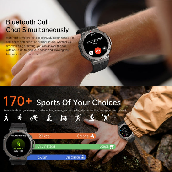 GPS Sport Watch | AMOLED Display | Multi-Satellite | 170+ Sports Modes | 5ATM Waterproof