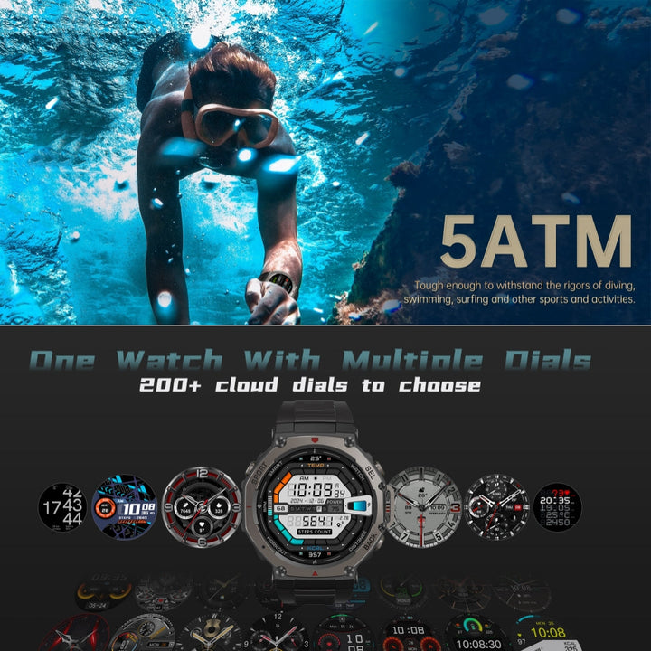 GPS Sport Watch | AMOLED Display | Multi-Satellite | 170+ Sports Modes | 5ATM Waterproof