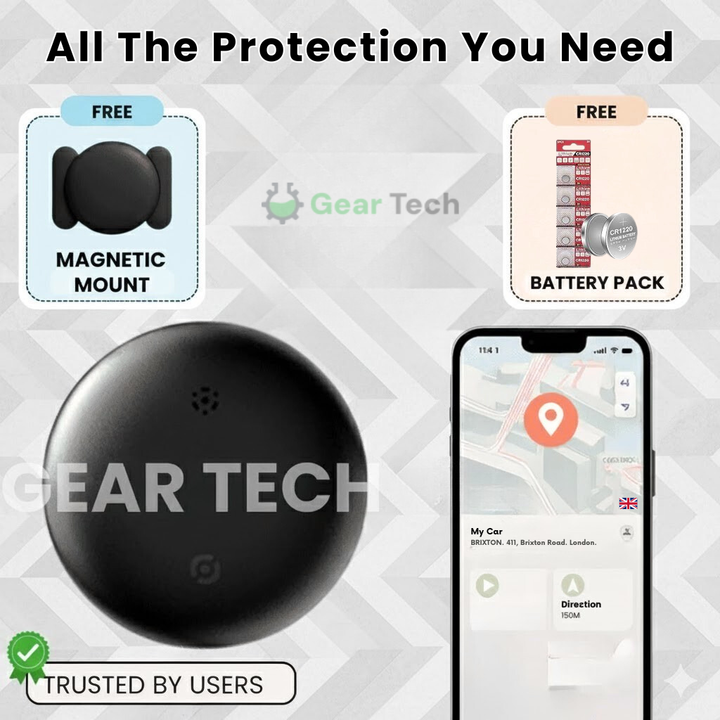 GPS Vehicle Tracker | Real-Time 24/7 Location Tracking | No Monthly Fees, Long-Life Battery, Compact Discreet Design