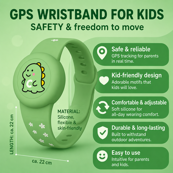 GPS Kids Wristband with Location Tracking – Adjustable 1