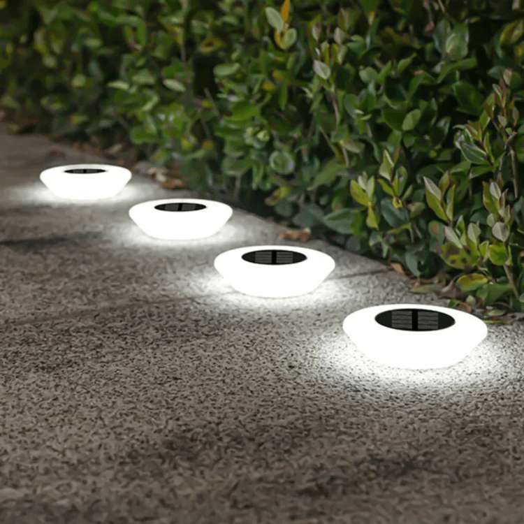 Garden Lights | Low Domed Bodies, Solar Panel On Top