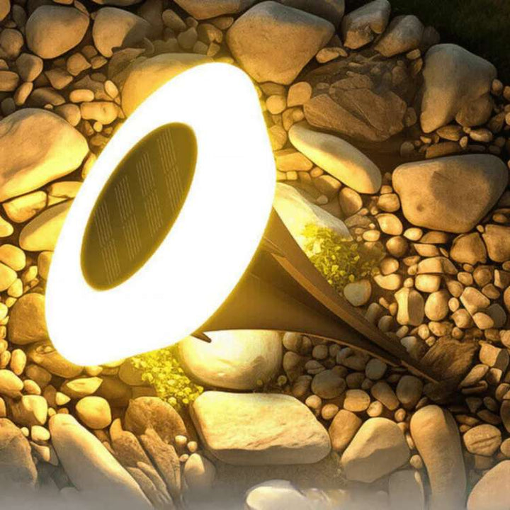 Garden Lights | Low Domed Bodies, Solar Panel On Top