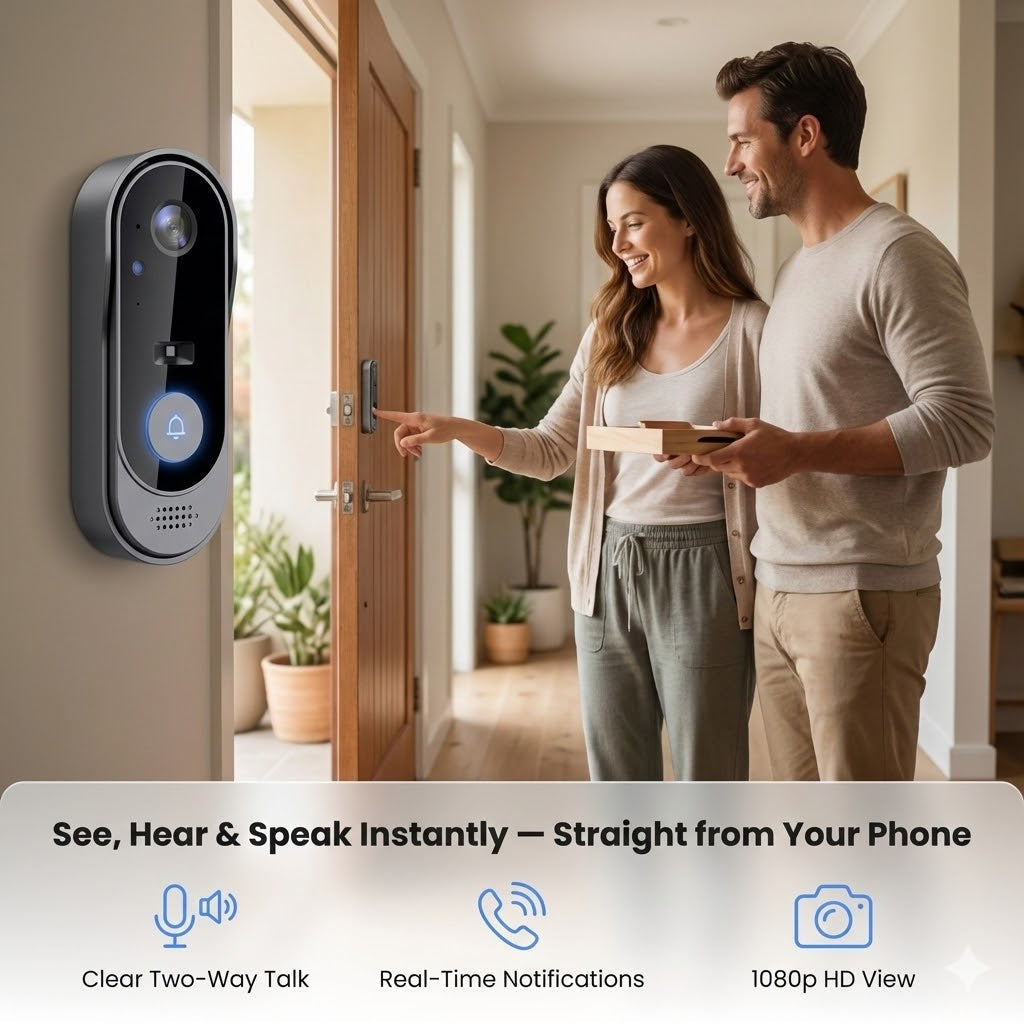Smart Video Doorbell | Wireless Battery Camera With Two-Way Talk