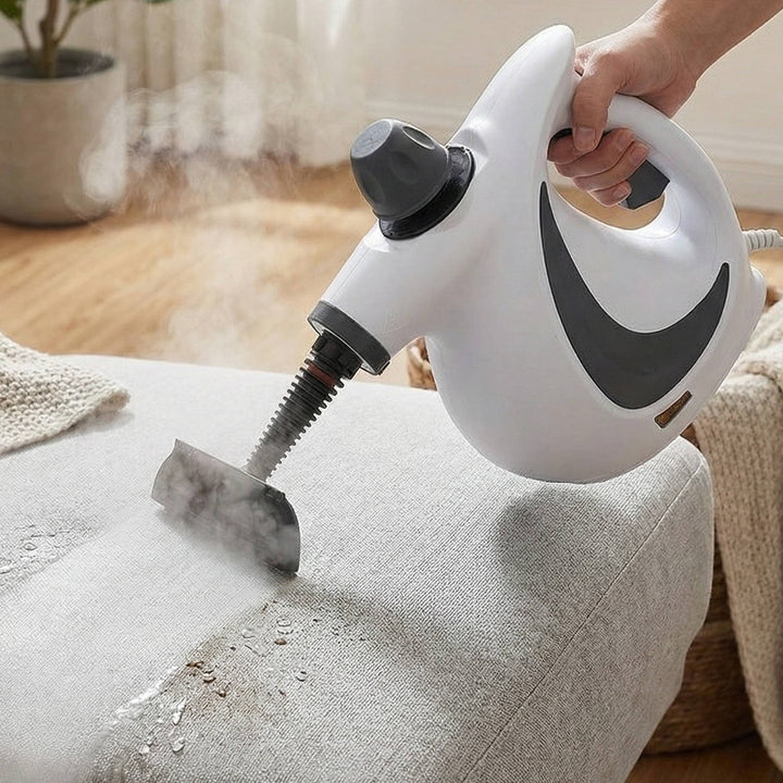 Handheld Steam Cleaner 1050W | 3 Bar High Pressure Steam Ready in 15 Seconds | 4 Brush Heads for Multi-Surface Cleaning 1