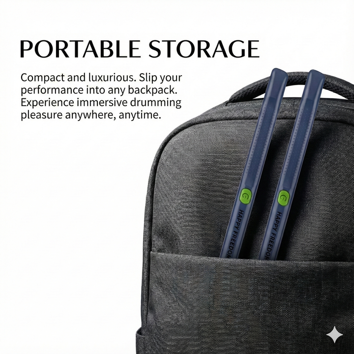 Air Drum Kit | Motion-Sensing Sticks and Foot Pedals | Rechargeable Battery, Silent Headphone Practice, Three Colours 3