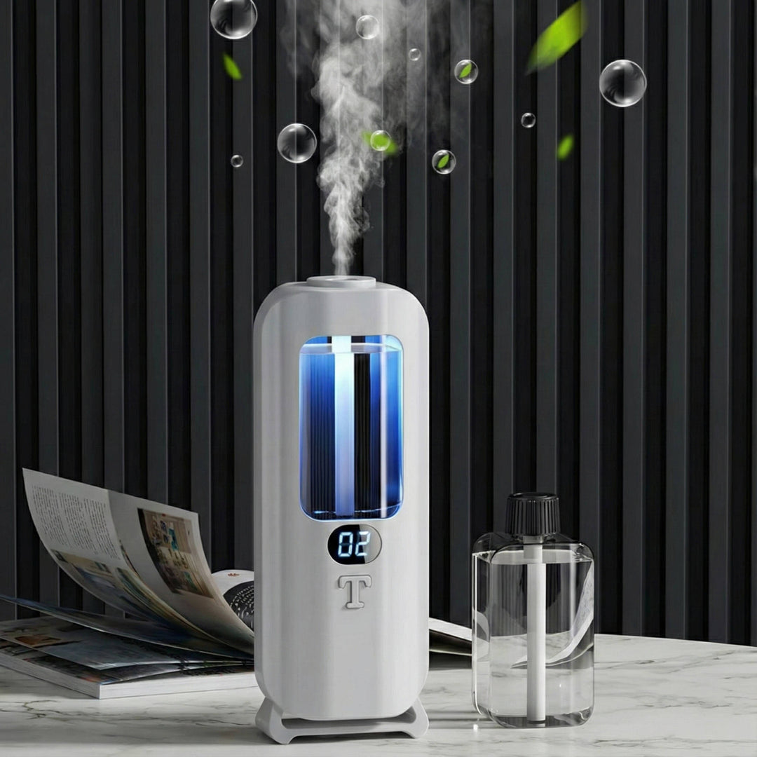 Aromatherapy Diffuser Humidifier | Wall Mounted Digital Display, 5 Mist Modes | 360° Scent Coverage &amp; LED Lights 1