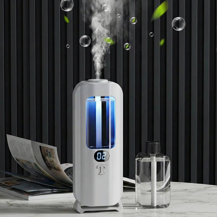 Aromatherapy Diffuser Humidifier | Wall Mounted Digital Display, 5 Mist Modes | 360° Scent Coverage &amp; LED Lights 1
