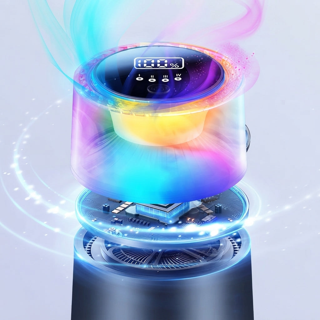 Car Aroma Diffuser Rechargeable USB-C Ultrasonic with Starry Sky Projection 3