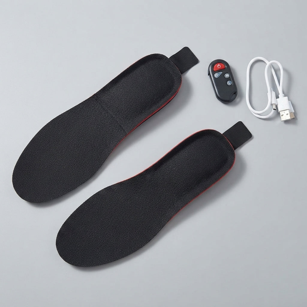 Rechargeable Heated Insoles Remote Control Carbon Fibre with 9-Hour Warmth 10