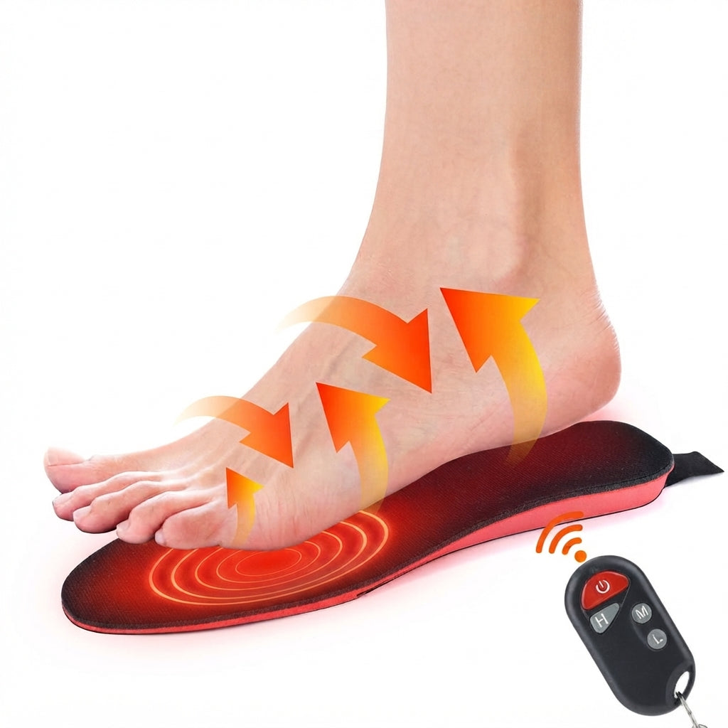 Rechargeable Heated Insoles Remote Control Carbon Fibre with 9-Hour Warmth 6