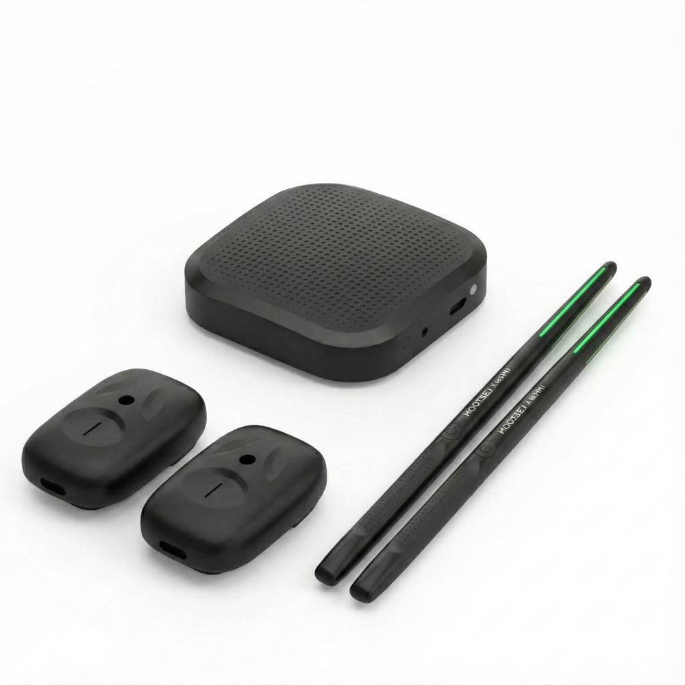 Air Drum Kit | Motion-Sensing Sticks and Foot Pedals | Rechargeable Battery, Silent Headphone Practice, Three Colours 2