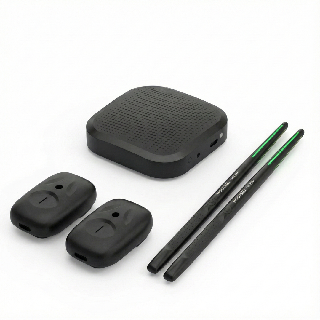 Air Drum Kit | Motion-Sensing Sticks and Foot Pedals | Rechargeable Battery, Silent Headphone Practice, Three Colours 2