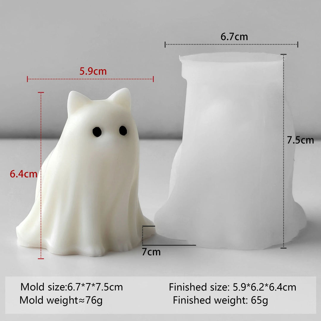 Ghost Candle Silicone Mould Halloween | Reusable Flexible Design | Heat Resistant for Wax, Resin, Soap and Clay Crafts