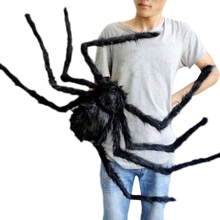 Giant Halloween Spider Decoration | Hairy Body, Bendable Legs &amp; Red Eyes | Weather-Resistant Indoor Outdoor Decor