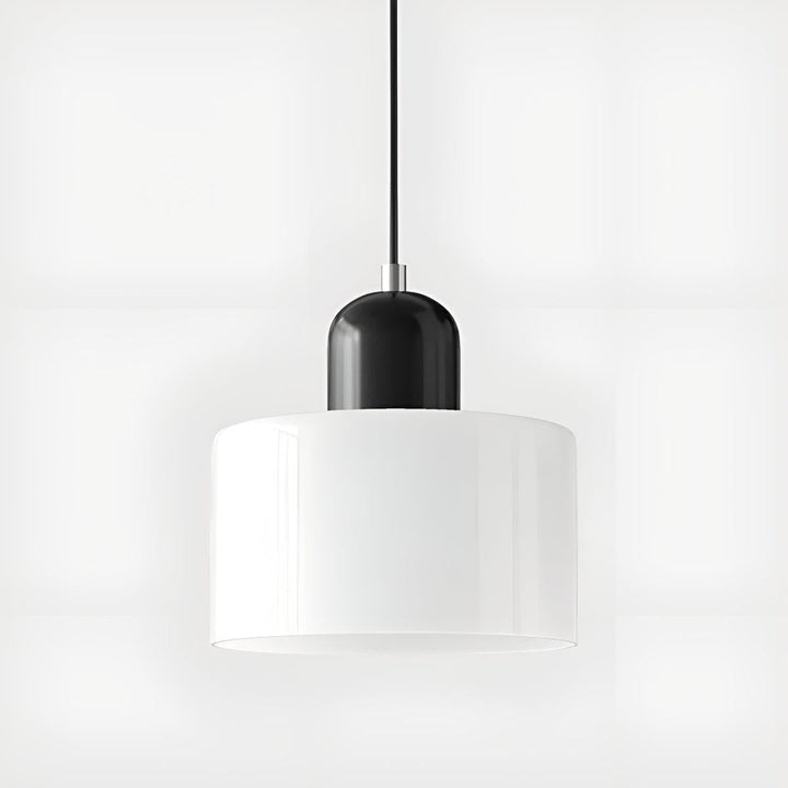 Glass Pendant Light Fixture, 15 cm Diameter | Bauhaus Geometric Design, 6 Shade Colours | Plug-In or Hardwired, 150 cm Drop