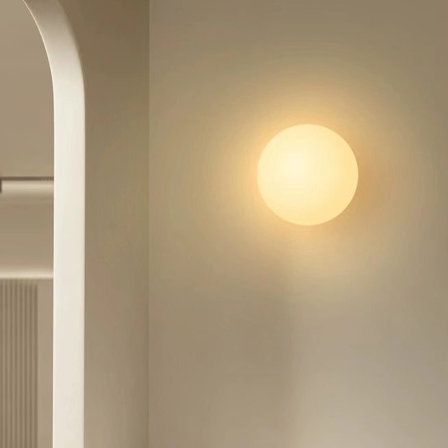 Glass wall lamp round with G9 socket – Modern spherical shape 1