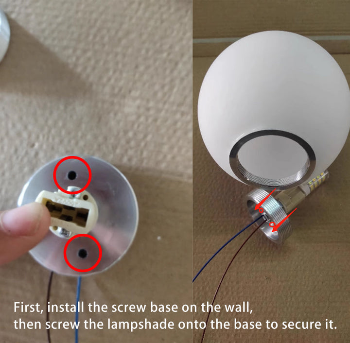 Glass wall lamp round with G9 socket – Modern spherical shape 6