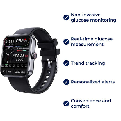 Glucowatch | Non-Invasive Blood Glucose Smartwatch with Real-Time Monitoring | Trend Tracking for Health Management 3