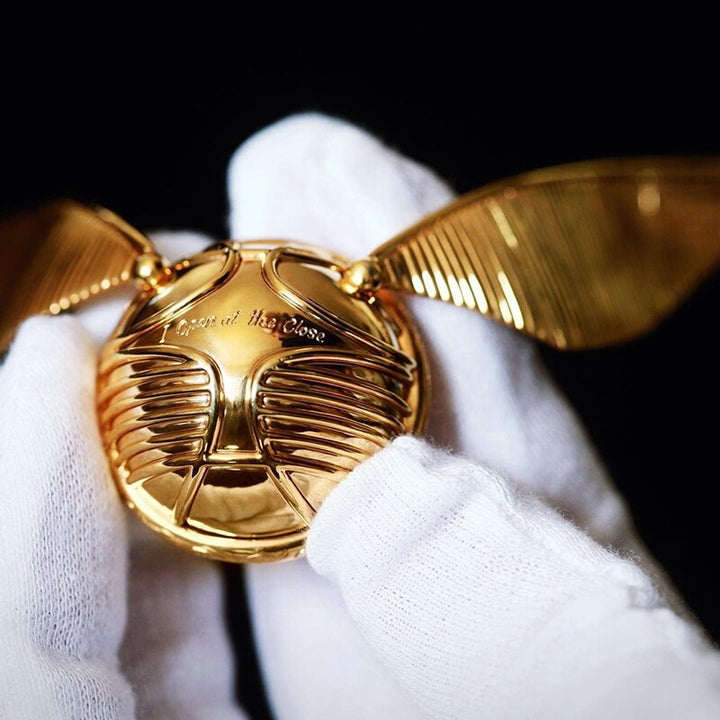 Golden Winged Orb Ring Box | Luxury Movable Wings Jewellery Case
