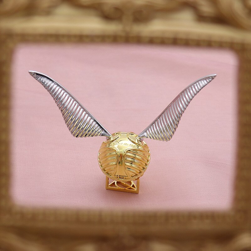 Golden Winged Orb Ring Box | Luxury Movable Wings Jewellery Case